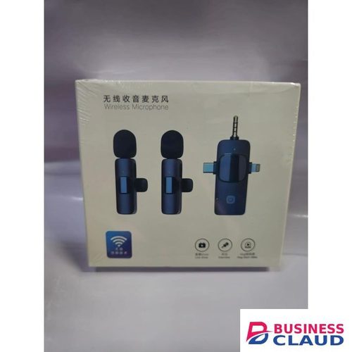 K15 Dual Wireless Lavalier Microphone for iPhone Video Recording