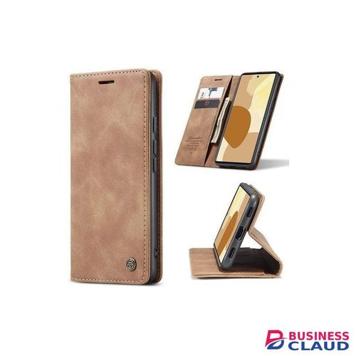 Brown Luxury Edition Retro Leather Wallet Case for Google Pixel 10 Pro XL– Stylish PU Leather, Card Slots, Zipper Storage & Magnetic Flap