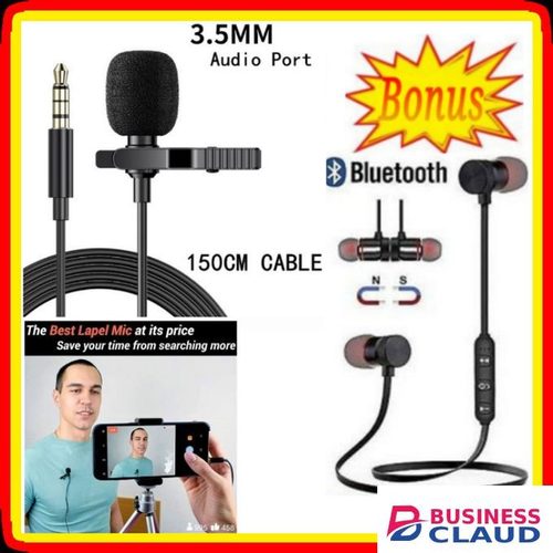Professional Lavalier Lapel Microphone For Smartphone, Ipad, Apple Iphone +GIFT