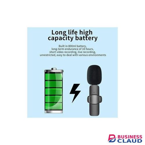 K8 Wireless Lavalier Microphone for iPhone & Android Content Creators – Single Mic