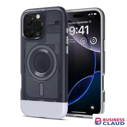 Apple Spigen Classic C1 MagFit Case for iPhone 16 – Black Graphite Edition, Military-Grade Hybrid Protection, MagSafe Compatible, Magnetic Wallet & Card Holder with Matte Anti-Fingerprint Finish