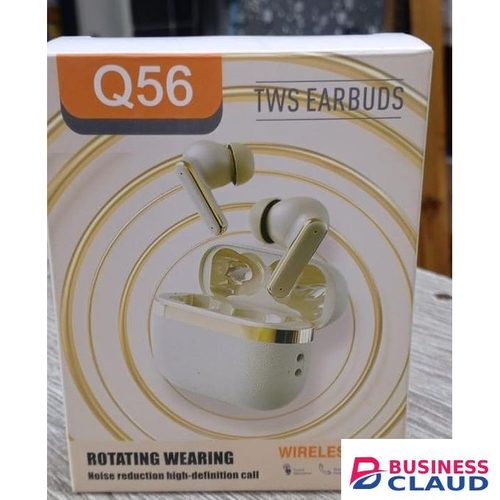 TWS Q56 Bluetooth Headsets Wireless Earpods Earphones With Noise Reduction High Definition Call – Best Sound (Gold)
