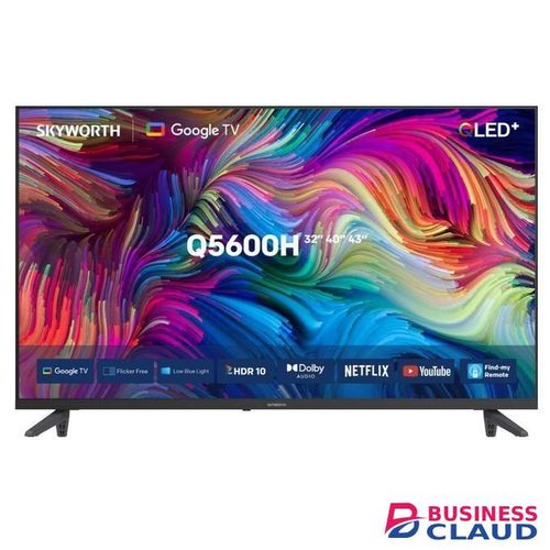 Skyworth 43Q5600H 43" Inch QLED Google Television, 2K Smart TV, WiFi Enabled, Bluetooth Connectivity,BLACK