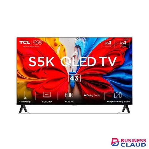 TCL 43S5K QLED Smart Google Television 43" Inch,Full HD Display, Android TV OS, WiFi, Bluetooth+FREE GIFTS