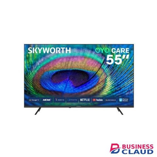 Skyworth 55G6500 55 Inch 4K UHD Google TV Smart Android With Eye Care Frameless Bluetooth-Model 2025-(1-YEAR WARRANTY)