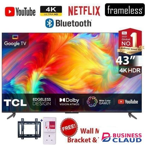 TCL 65” Smart UHD 4K With HDR Google TV Frameless