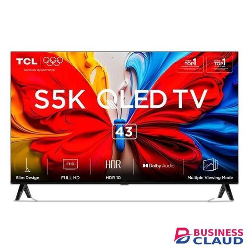 TCL 43' Inch QLED Google Smart TV, 2025 Model, Full HD, Android TV, WiFi, Bluetooth, HDMI, USB, Netflix, YouTube, Dolby Audio, Bezel-Less Design+FREE GIFTS