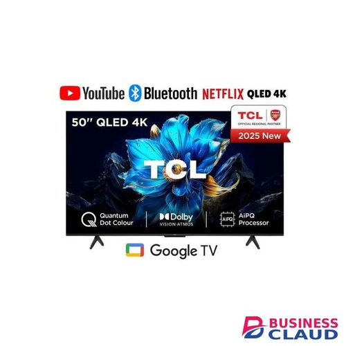 TCL 50" 4K UHD 2025 LATEST GOOGLE TV, CE CONTROL, GOOGLE ASSISTANT, BUILT-IN WI-FI, NETFLIX, AMAZON PRIME VIDEO, FRAMELESS- 50T6C-MODEL 2025-(1YEAR WARRANTY)+FREE WALL BRACKET+TV GUARD