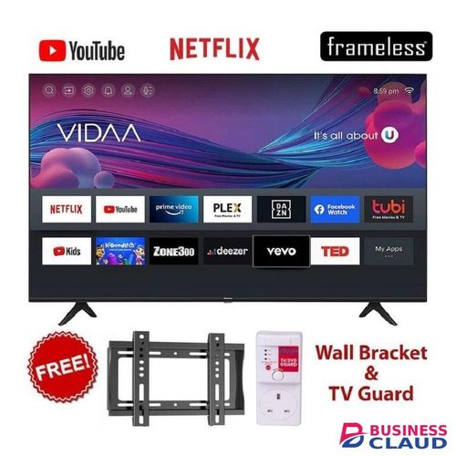 Hisense 50A4Q - 50" Inch SMART TV TELEVISION,VIDAA OS,DOBLY AUDIO,HDR, Bluetooth Connectivity, WIFI,2K FULL HD TV,NETFLIX,YOUTUBE+2 YEARS WARRANTY+ FREE TV GUARD+WALL BRACKET