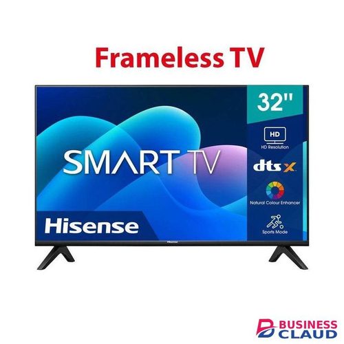 Hisense 32A4, 32" Inch Television Frameless Smart TV A4 Series, Inbuilt WIFI,VIDAA SMART OS INBUILT DECODER FOR LOCAL CHANNELS,NETFLIX, YOUTUBE, PRIME VIDEO,NATURAL COLOR ENHANCER,CLEAN VIEW+FREE WALL MOUNTING BRACKET+POWER EXTENSION CABLE