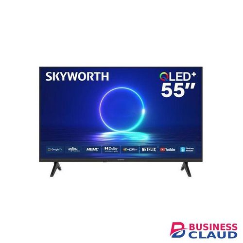 Skyworth 55Q6500H, 55"inches 4K QLED 2025 Frameless Smart Google TV Youtube, Netflix And BT- Black