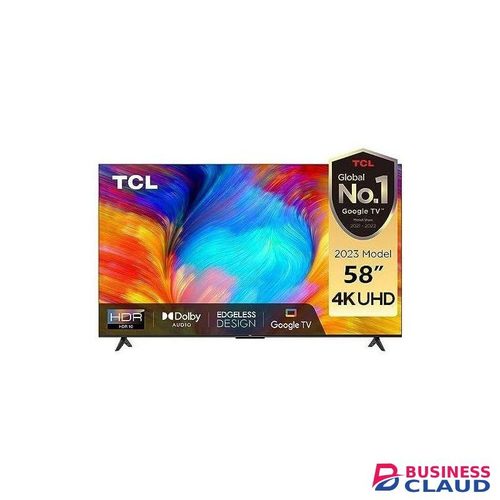TCL P635 58" Inch Smart UHD 4K With HDR Google TV, Youtube, Netflix- Frameless - 2024 Television with One Year Warranty