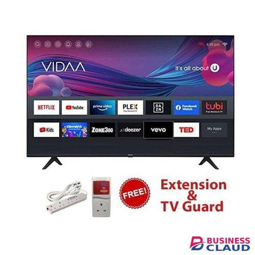 Hisense 40A4,40" INCH FRAMELESS SMART TELEVISION, FULL HD RESOLUTION, A4K SERIES,NETFLIX,YOUTUBE TV,DTS, INBUILT DECODER, BUILT-IN WIFI,VIDAA OS+ A FREE TV GUARD + HEAVY DUTY POWER EXTENSION CABLE