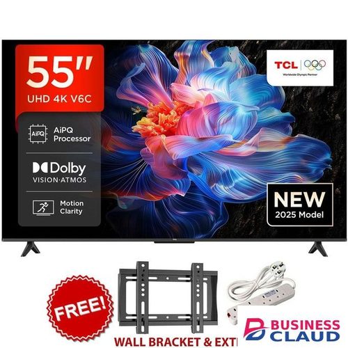 TCL 55" Inch 4K Ultra HD HDR TV,Google TV,NETFLIX+FREE EXTENSION+BRACKET