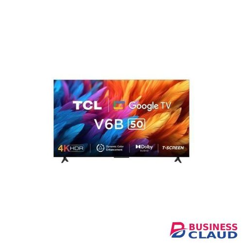 TCL 50 INCHES 50V6B UHD 4K Google Smart TV 2024 HDR10 Micro Dimming HDR10 60Hz Dolby Audio Bluetooth YouTube Netflix (50V6B)