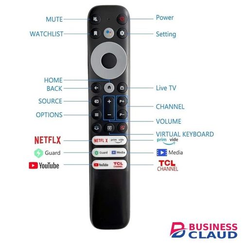 TCL TV Remote Control for Google Smart 32",43",50",55",65",75" & 85" TVs
