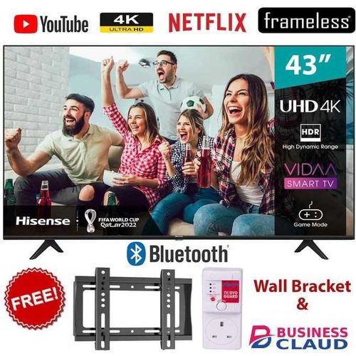 Hisense 43'' INCH ULTRA HD 4K SMART TV,YOUTUBE, BLUETOOTH+FREE GIFTS