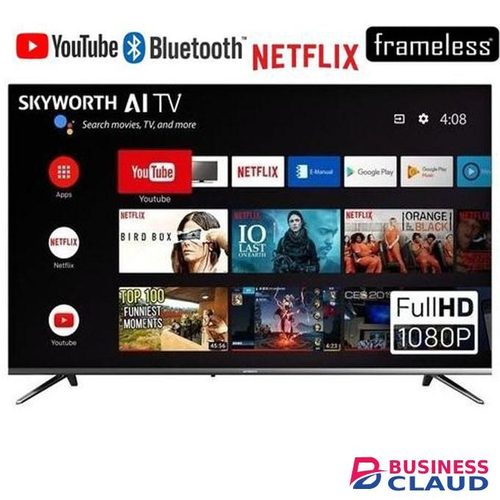 Skyworth 43E3A-43'' inch, FHD-1080p,FRAMELESS GOOGLE TV, BLUETOOTH/NETFLIX+POWER GUARD+32GB FLASH DISK