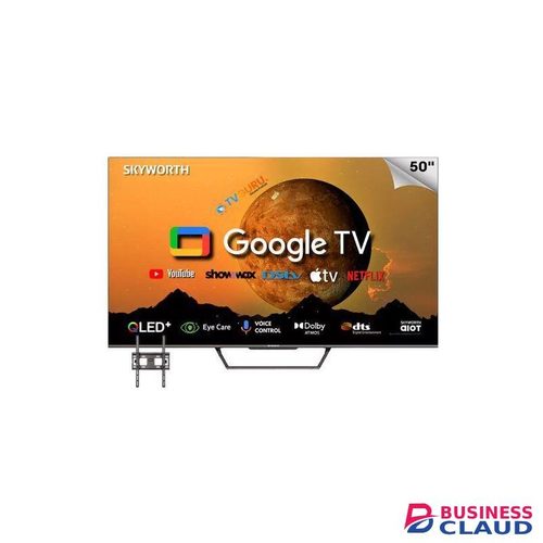 Skyworth 50 INCHES QLED Google TV UHD 4K HDR10+ Dolby Vision Smart TV WITH A WALL MOUNT