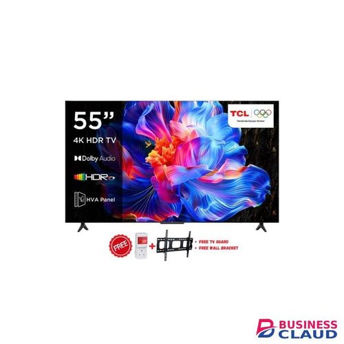 TCL 55Inch V6C UHD 4K HDR Google TV With Dolby Audio HDR 10 – (New 2025 Model),BLUETOOTH+FREE WALL BRACKET & TV GUARD