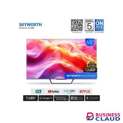 Skyworth 65Q6500 QLED+ FRAMELESS 4K ULTRA HD GOOGLE TV, BLUETOOTH, CE CONTROL, NETFLIX, YOUTUBE (1 YR WARRANTY)