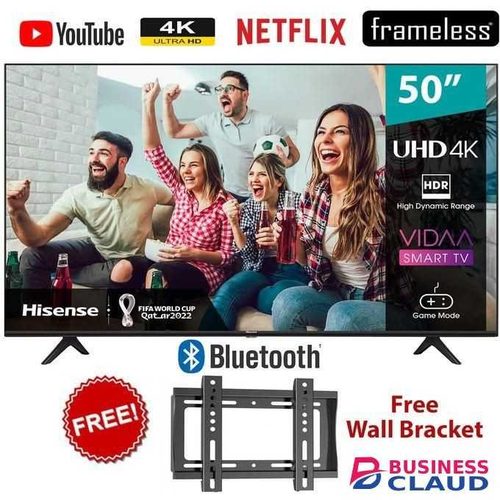 Hisense 50 INCH FRAMELESS 4K ULTRA HD SMART TV Model- 2024 NETFLIX YOUTUBE