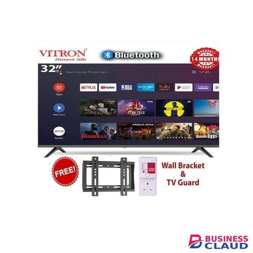 Vitron 32 Inch, Frameless, Bluetooth Enabled, Smart Android TV With Appstore, Netflix, Youtube