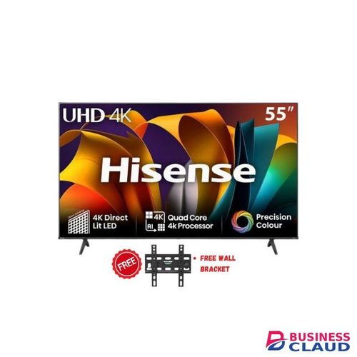 Hisense 55" Inch 4K UHD SMART BLUETOOTH TV-2024 MODEL(2YEAR WARRANTY)+FREE WALL BRACKET