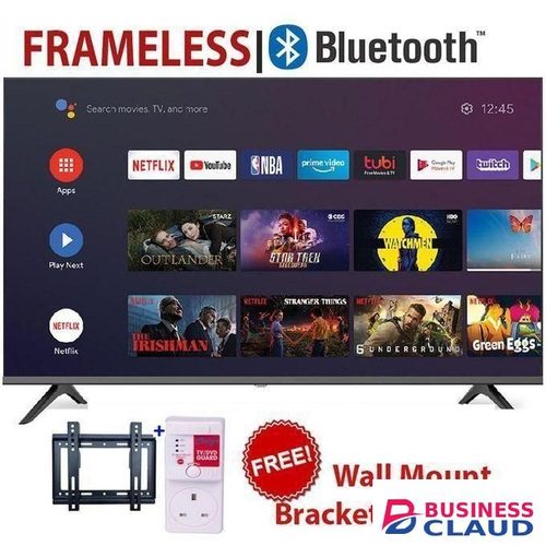 Vitron 43" Inch Full HD Frameless Smart Android TV BLUETOOTH ENABLED, NETFLIX YOUTUBE,APP STORE, INBUILT DECODER(1 YEAR WARRANTY)+FREE WALL MOUNTING BRACKET+EXTENSION CABLE