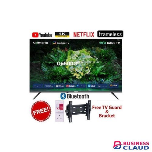 Skyworth 43” 4K ULTRA SMART FRAMELESS TV,BLUETOOTH,YOUTUBE, NETFLIX+FREE GIFTS