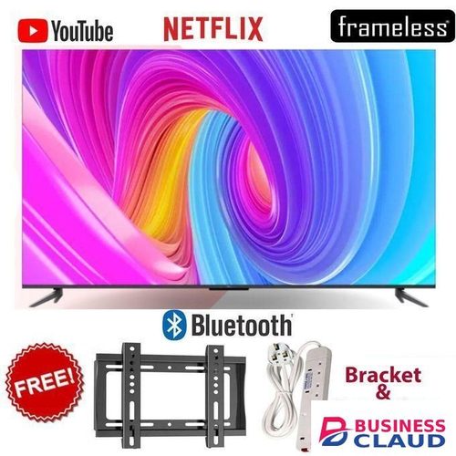 Vision Plus 43" Inch Frameless,Bluetooth/ Smart Android 11,Google Playstore+FREE EXTENSION+BRACKET