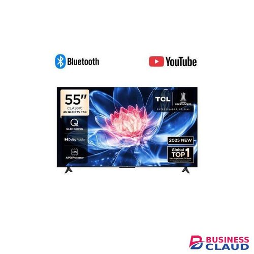 TCL 55 Inch T6C 4K QLED Google TV Ultra HD Smart TV, Dolby Vision, HDR10+, Netflix, YouTube, ce Control, WiFi & Bluetooth With Free Gifts