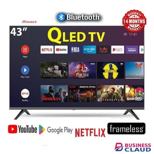 Skyworth 43Q5 43" inches Smart Android TV QLED TV, 2K FULL HD TV, HDR 10 Google TV Television, Frameless, Bluetooth Enabled Netflix YouTube Inbuilt Decoder, ICAST SCREEN MIRRORING, + Free TV Guard