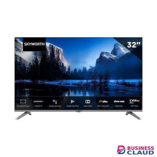 Skyworth 32-Inch 32E3500G Frameless Android TV /Bluetooth Connectivity, Google AI, Inbuilt Free-to-Air Decoder, Built-in Wi-Fi, Netflix, YouTube +FREE TV GUARD+EXTENSION(1YR WARRANTY)