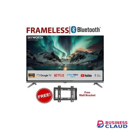 Skyworth 43'' inch, FHD,FRAMELESS/ GOOGLE/ANDROID TV, BLUETOOTH/NETFLIX+WALL MOUNT