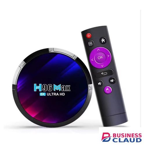 H96 Max Android TV Box 4K Ultra HD Streaming Media Player with Google Play, YouTube, Netflix, Wi-Fi, HDMI, USB, 4GB+64GB