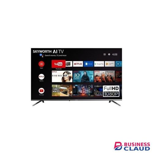 Skyworth 43E3A, 43-inches Full HD Frameless Smart Android TV, Black (1YR WRTY)
