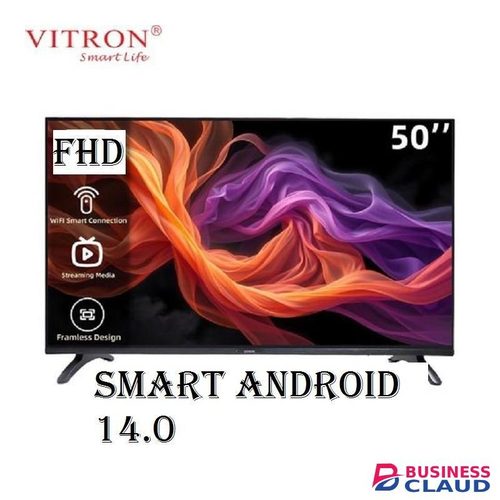 Vitron 50" Inch TV HTC5008FS Frameless FULL UHD Smart Android TV & Digital Television, ICAST SCREEN MIRRORING, Netflix, YouTube, BLUETOOTH Enabled, Wi-Fi Connectivity, Inbuilt Decoder 1.5GBRAM,8GB ROM (1 Year Warranty) + FREE GIFTS
