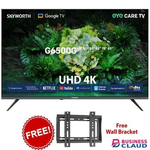 Skyworth 43" 4K UHD TV, Ultra Slim, Dolby Audio, HDR10,2025 Model+2Yrs Warranty