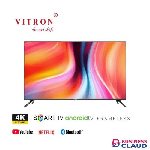 Vitron HTC5568US,55" Inch Smart Android TV,FRAMELESS, BLUETOOTH ENABLED, 4K UHD TV Television Smart Android DIGITAL TV, Netflix,YouTube,WIFI CONNECTIVITY,APP STORE, INBUILT DECODER, 1.5GB RAM + 8GB ROM, ICAST SCREEN MIRRORING