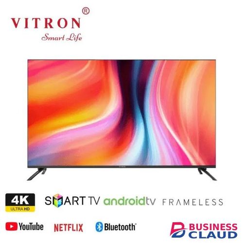 Vitron HTC5568US,55" Inch Smart Android TV,FRAMELESS, BLUETOOTH ENABLED, 4K UHD TV Television Smart Android DIGITAL TV, Netflix,YouTube,WIFI CONNECTIVITY,APP STORE, INBUILT DECODER, 1.5GB RAM + 8GB ROM, ICAST SCREEN MIRRORING+FREE TV GUARD+ TILT BRAC