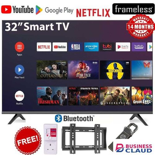 Vitron HTC3200S 32" Frameless Smart TV – Bluetooth, Netflix, YouTube, Inbuilt Decoder(1 YEAR WARRANTY)+Free Bracket+TV Guard+32GB Flash Disk