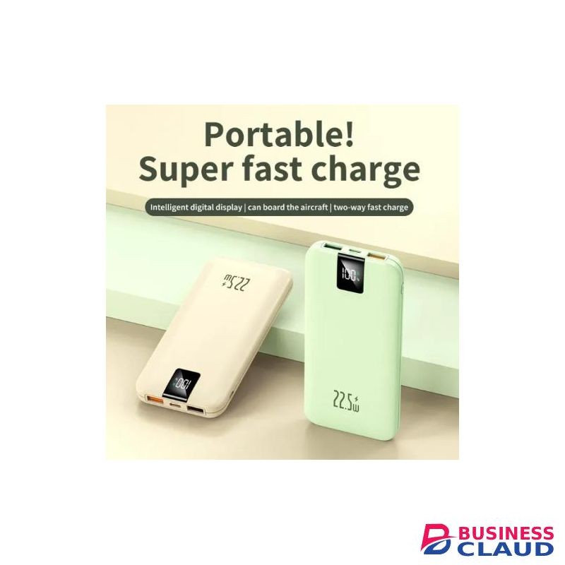 22.5W Lightweight Fast Charging Power Bank with Digital Display