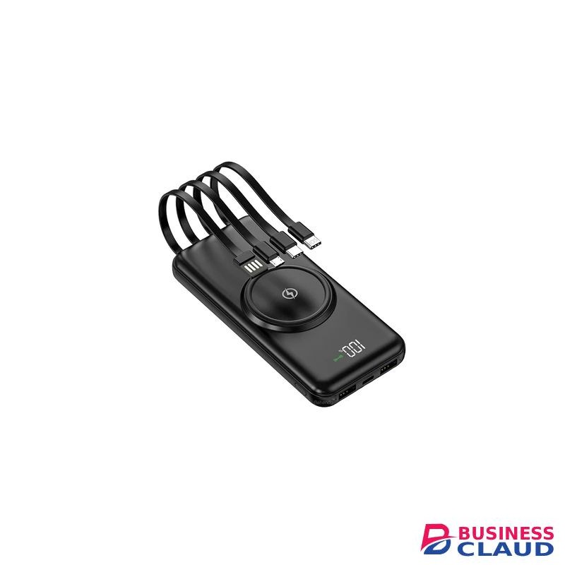 30000mAh Power Bank with Wireless charging & own inbuilt charging cables