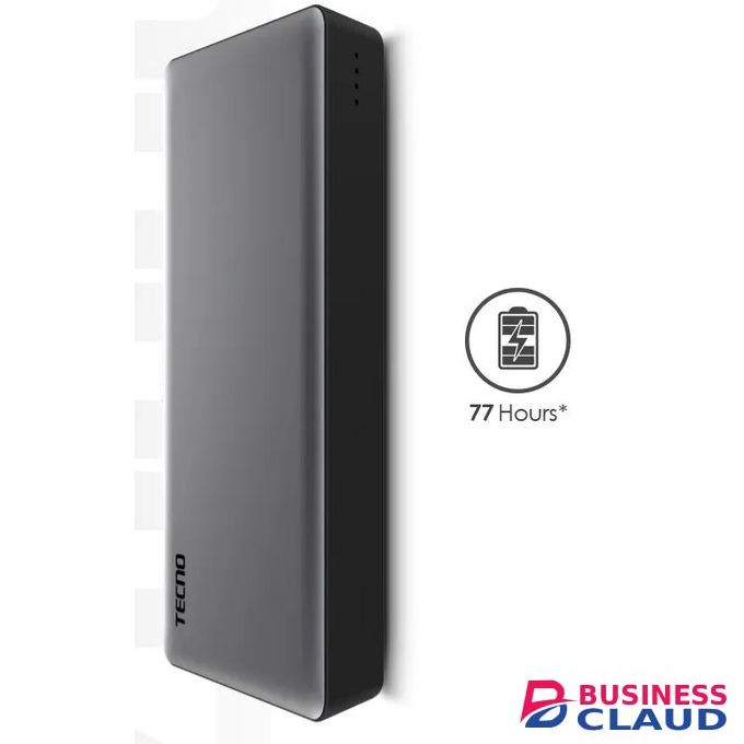 Tecno 2 Way High Speed 20000mAh Multi protection Power Bank - Black