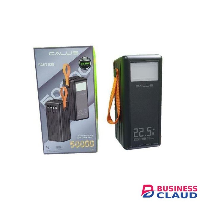 CALUS Fast 528 Ultra-High Capacity 50000 mAh Power Bank with Fast Charging, Dual USB Ports & Inbuilt Cables