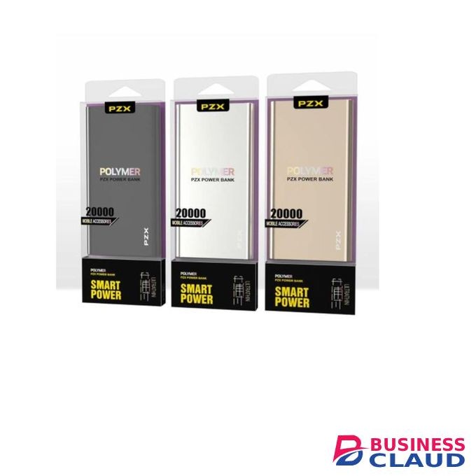 Pzx C158 Slim Metal Polymer Battery 20000mAh Power Bank 20W Quick Charge