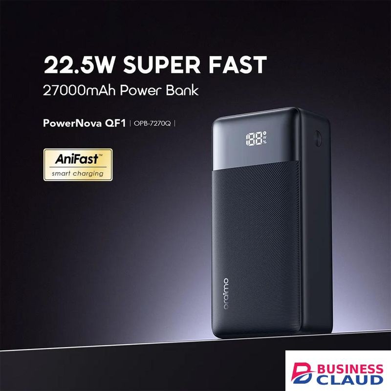 Oraimo PowerNova QF1 27000mAh 22.5W Power Bank, Black