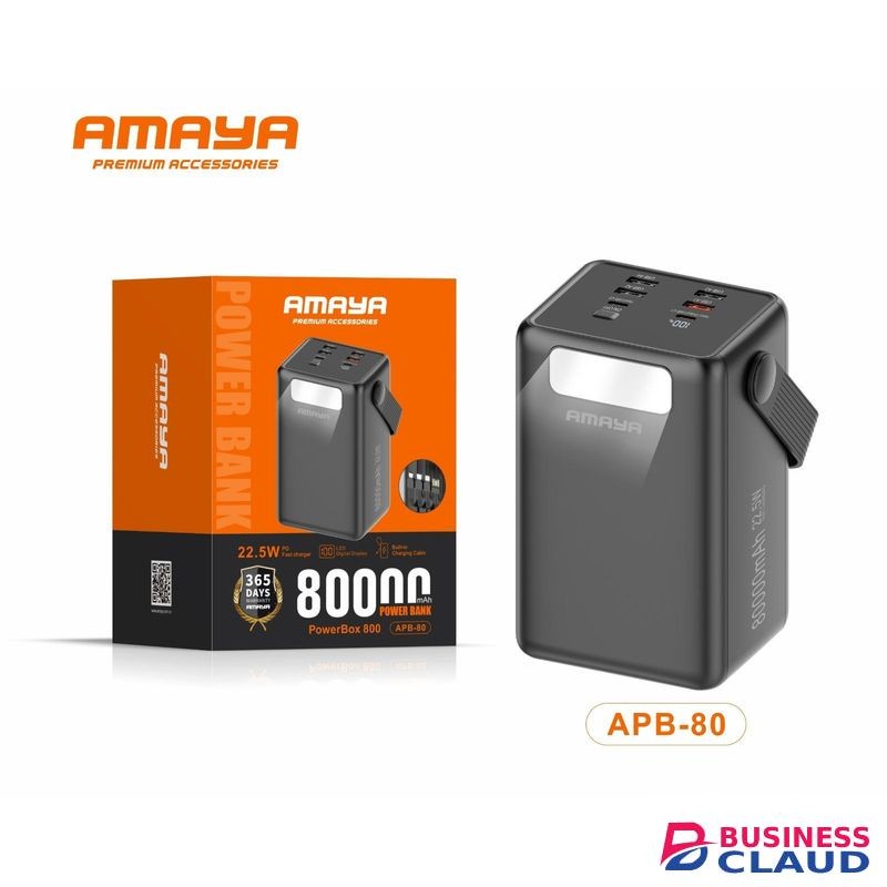 Amaya PowerBox 800 APB-80 *80,000mAh* 22.5W PD fast charging power bank