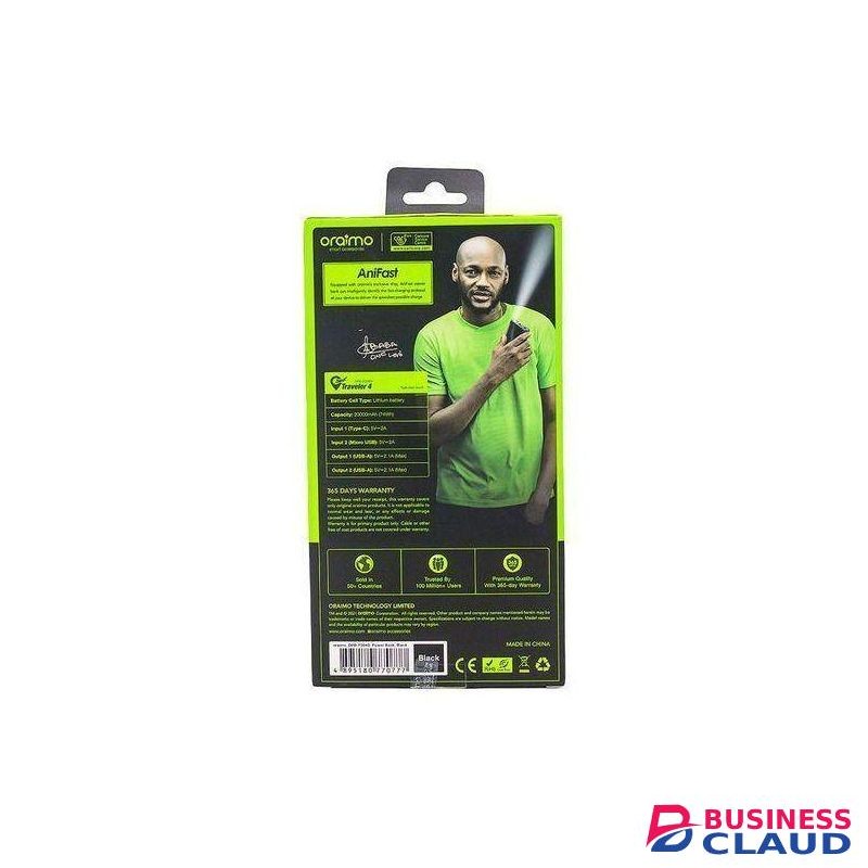 Oraimo Powerbank 20000mAh , Sleek - Black